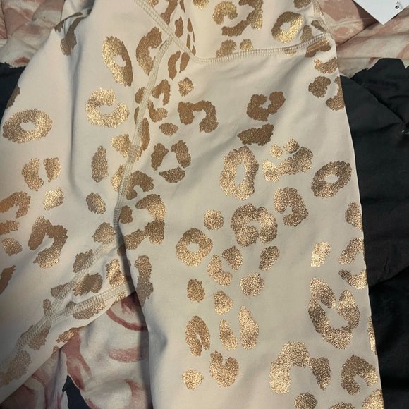 NWT! Spiritual Gangster Lux‎ Cheetah High Waist Leggings, Pink & Gold, Small - Picture 8 of 10